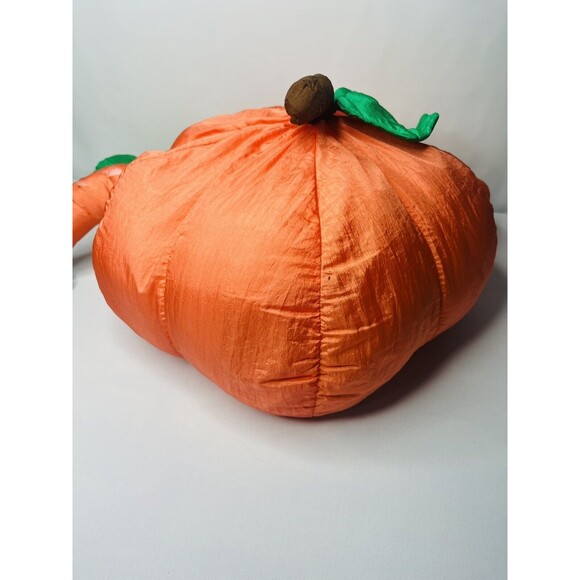 International Silver Co Sitting Nylon Stuffed Pumpkin Halloween Jack-o-lantern - Picture 3 of 7